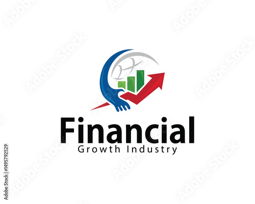 Free Download financial logo creative growth business global arrow sign market - GFXLoad