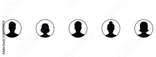 Avatar account icon vector. Default social media profile photo icon vector .