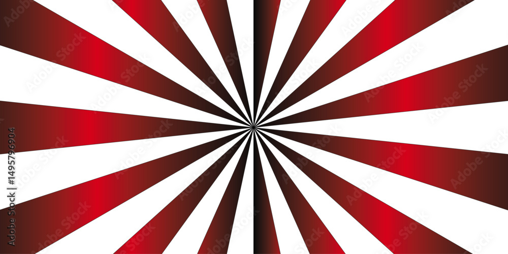 Fototapeta premium Abstract background with rays retro starburst. Spiral radial striped pattern beam with rays. red and white twisted swirl.Spin Spiral Ribbon Stripes pattern.