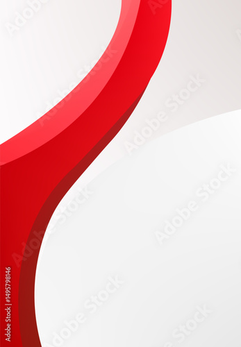 Minimalist red and grey color curve line background
