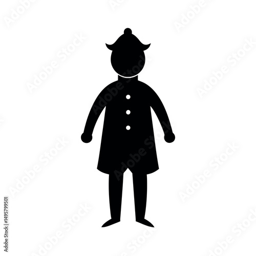 Fashion Dress Up Clothing Black Vector Silhouette
