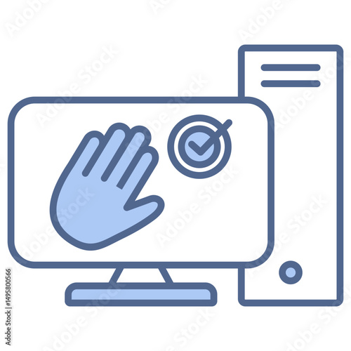 Gesture Recognition Blue Icon