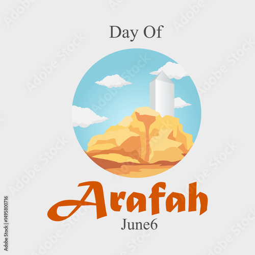 vector graphic of Day of Arafah, ideal for Day of Arafah celebration.