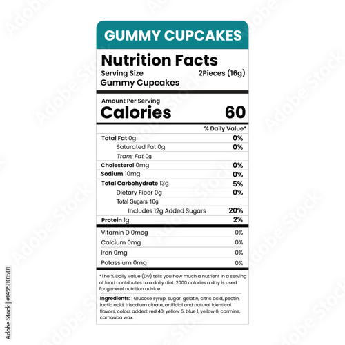 Nutritional Facts for Gummy Cupcakes Calories, Ingredients, and More