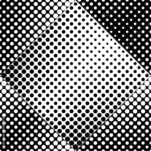 Geometrical black and white circle pattern background