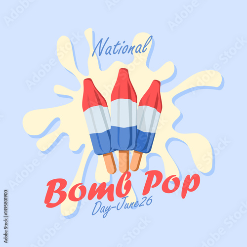 vector graphic of National Bomb Pop Day, ideal for National Bomb Pop Day celebration.