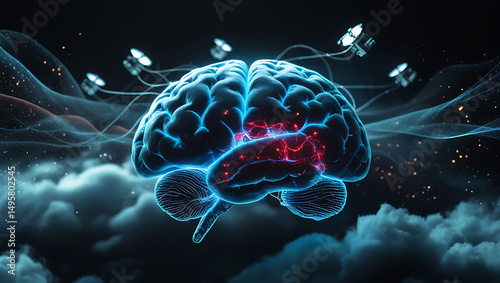 ai brain and artificial intelligence brain neural network thinking processing