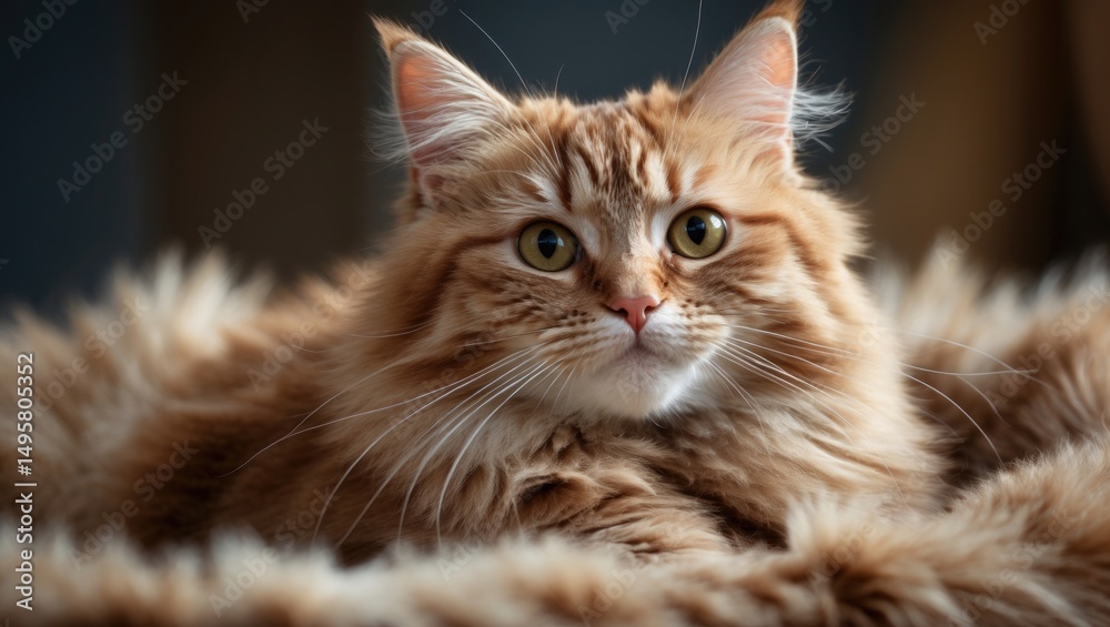 Charming soft brown cat creature Charming soft brown cat creature