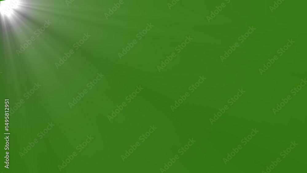 white light rays animation. Shine or sun effect on black screen. Glitter, shiny,