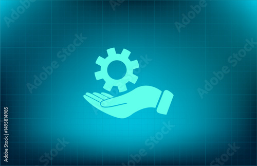 Vector icon on a blue background with a gradient