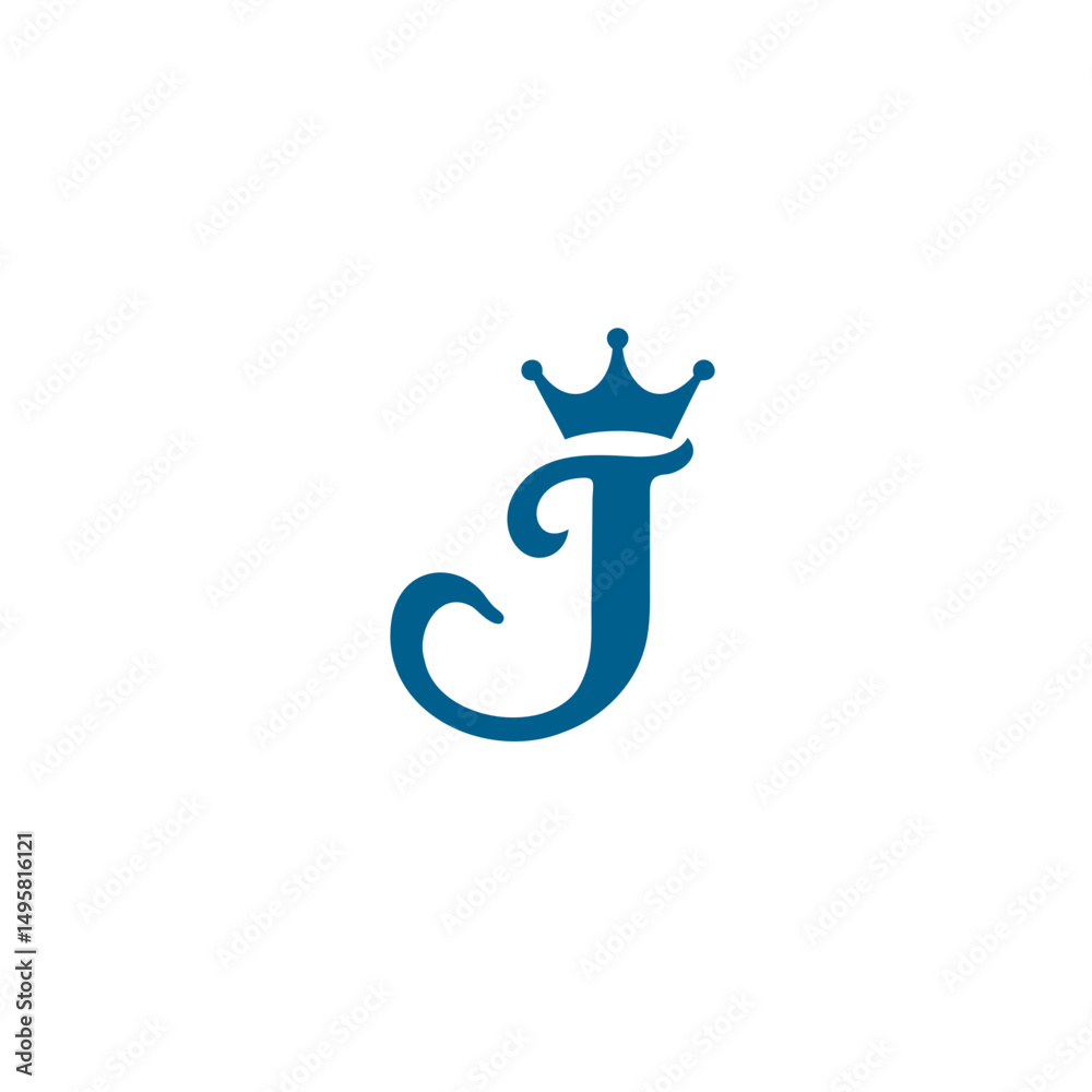 Naklejka premium Letter J logo design
