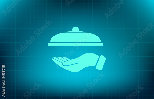 Vector icon on a blue background with a gradient
