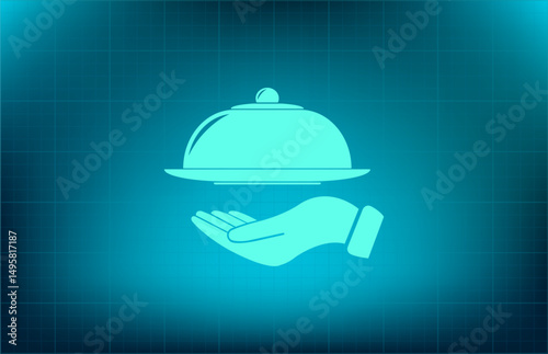 Vector icon on a blue background with a gradient