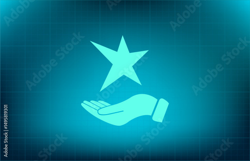 Vector icon on a blue background with a gradient