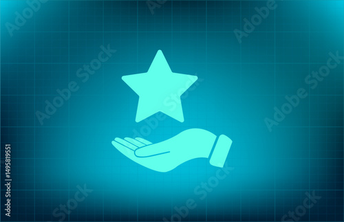 Vector icon on a blue background with a gradient