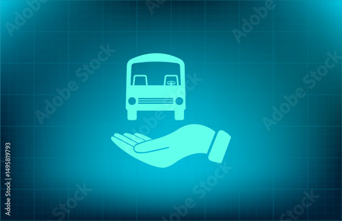 Vector icon on a blue background with a gradient
