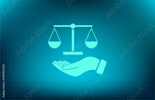 Vector icon on a blue background with a gradient