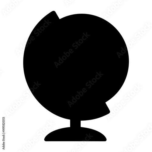 A silhouetted globe on a stand, symbolizing learning and exploration of the world