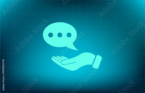 Vector icon on a blue background with a gradient