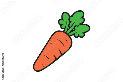 Carrot vector illustration white background. (01)