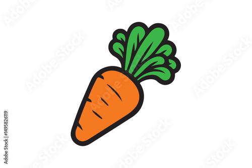 Carrot vector illustration white background. (02)