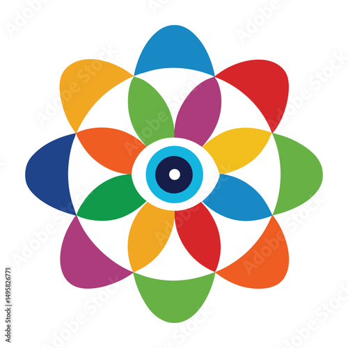 colorful pinwheel isolated on white