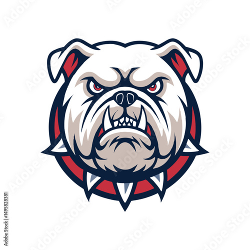 Bulldog head mascot vector on an isolated background