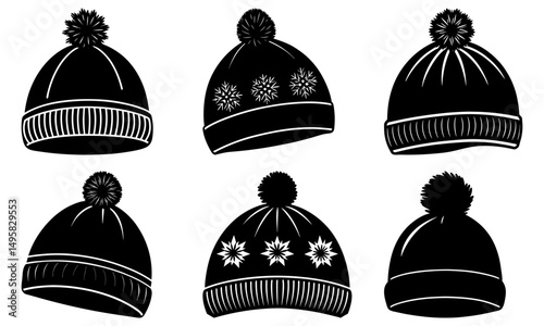 Winter Beanie silhouette vector