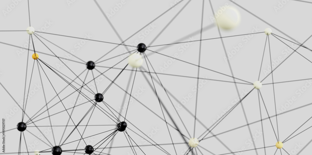 Fototapeta premium Abstract image of interconnected nodes. Ideal for technology, network, and connection concepts.