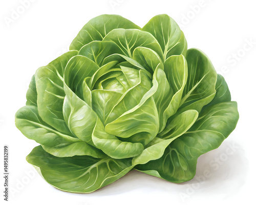 Butterhead Lettuce Fresh and Crisp Centered View