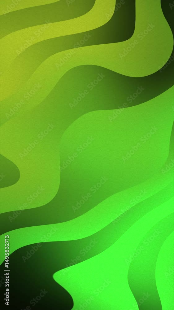 Emerald layers softly undulate creating depth
