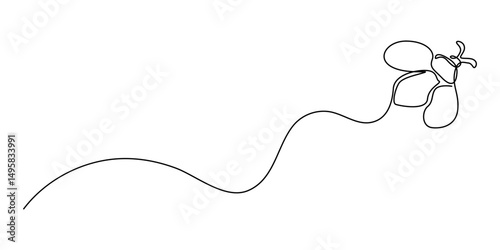 Honey bee icon   continuous one line drawing  outline vector illustration, Continuous one single minimal line drawing bee, Honeybee insect single line art illustration. Editable vector, flying bee. 