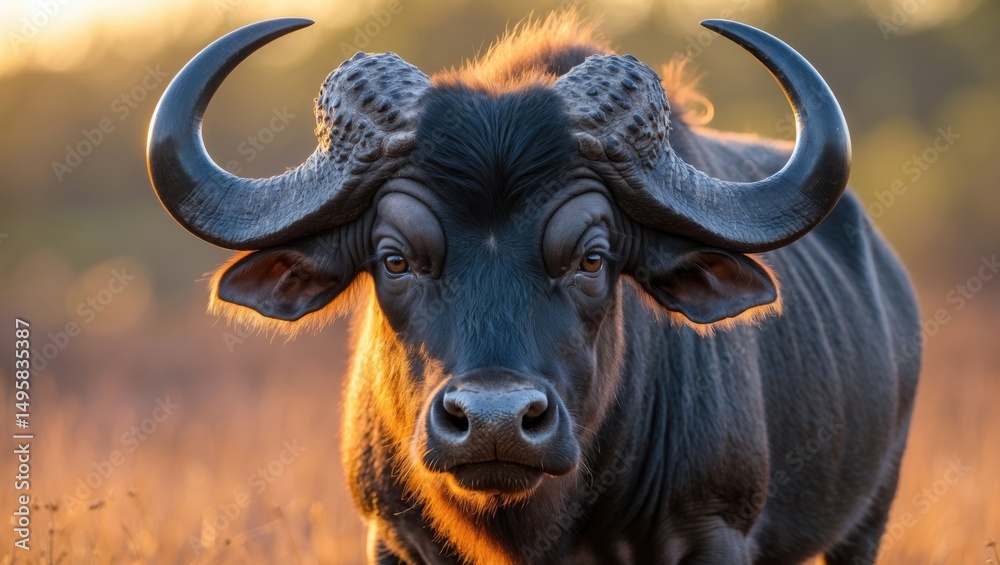 Naklejka premium The Buffalo, scientifically referred to as Syncerus caffer