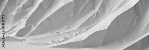 Deep creases, sharp folds, textured white paper , creases, background texture