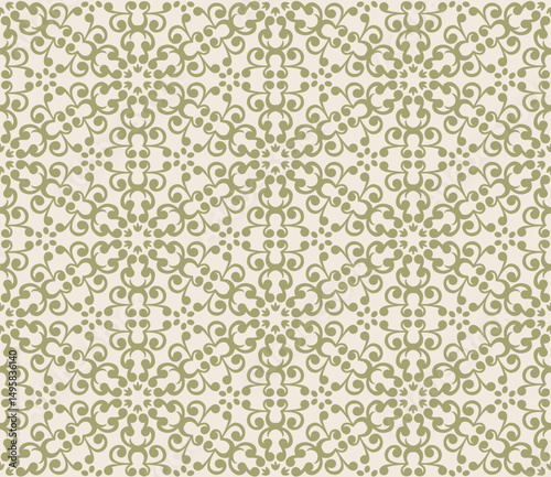 Abstract retro floral seamless pattern. Vector vintage flower art deco texture. Geometric minimalist background.