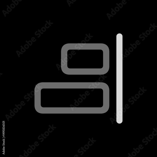 Horizontal Align Right Outline
