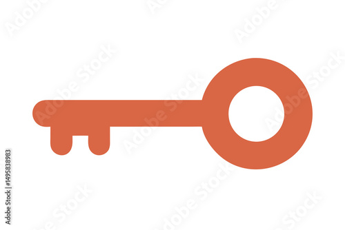 Vintage Key Icon Simple, Elegant, and Classic Design