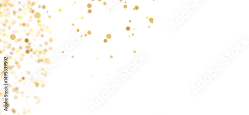 Abstract background with gold confetti. Perfect for celebrations, holidays, and festive designs.