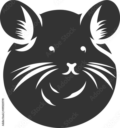Vector chinchilla silhouette drawing