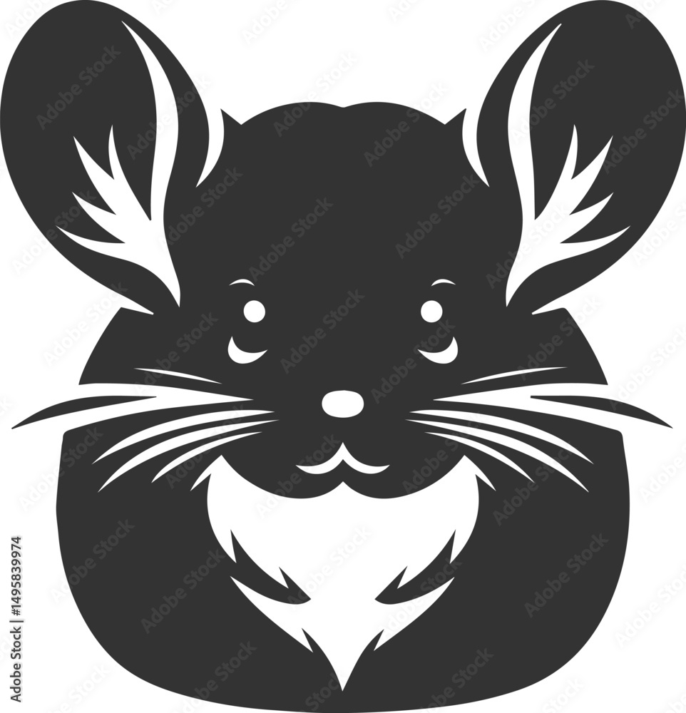 Obraz premium Vector chinchilla silhouette drawing