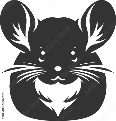 Vector chinchilla silhouette drawing