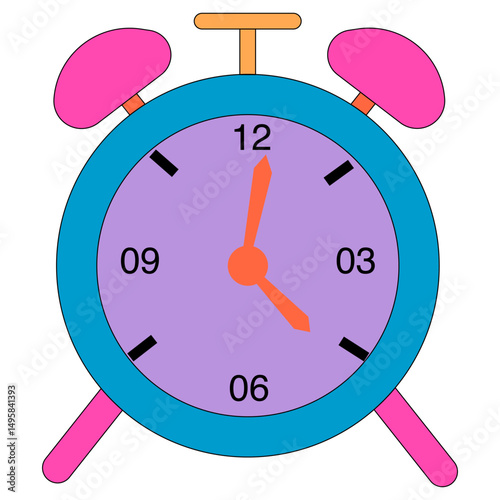 Pink alarm clock suitable for time management concepts in blogs, social media posts, and advertisements targeting organization and productivity niches.
