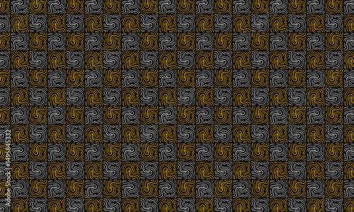 luxurious checkerboard pattern, wood grain pattern gold silver with black background, paper pattern, seamless plaid pattern vector. Retro background fabric. Vintage checkered color geometric texture,