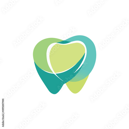 vector illustration of dental tooth, dentist company logo