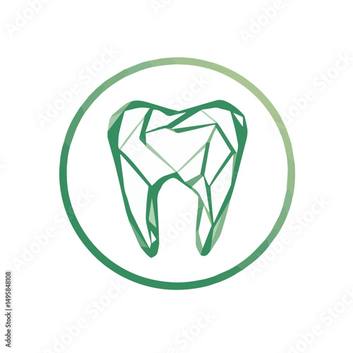 vector illustration of dental tooth, dentist company logo
