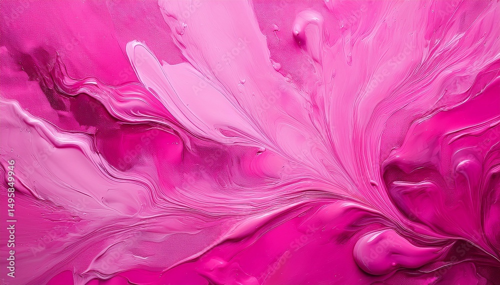Obraz premium bright pink painting background abstract art with liquid fluid grunge texture acrylic paint