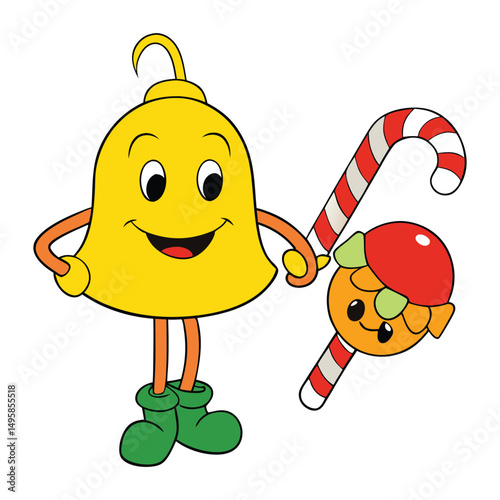 Jingle bells ring with festive cheer while candy canes add sweet delight—classic holiday symbols that bring joy, warmth, and magic to the Christmas season.

