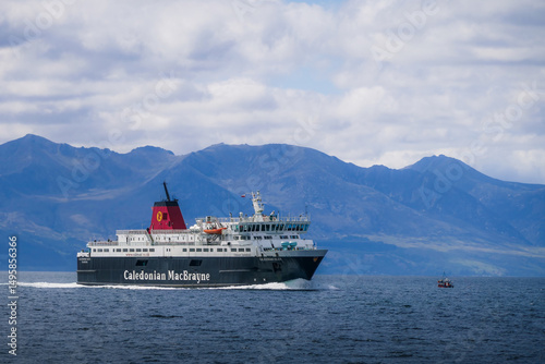 Ardrossan, Scotland - 8th May 2025: The Caledonian MacBrayne ferry 