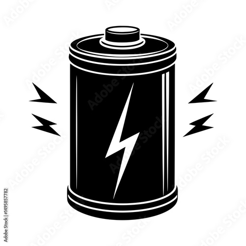 Battery silhouette vector