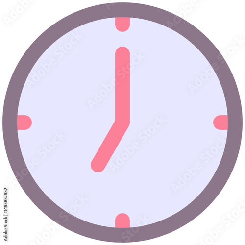 Clock For Mobile Apps Interface Vector Icon, Time Vector Icon. Flat Style Isolated Vector Icon.